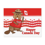 Canada Day Beaver postcard
