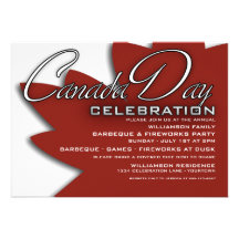 Canada Day Celebration Invitations