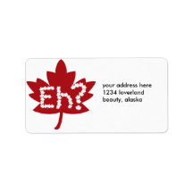 Canada day eh personalized address label