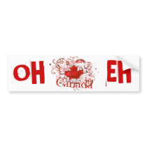 Canada Day Grungy Urban Bumper Stickers