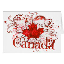 Canada Day Grungy Urban Greeting Cards