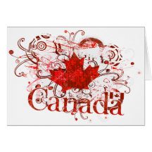 Canada Day Grungy Urban Card