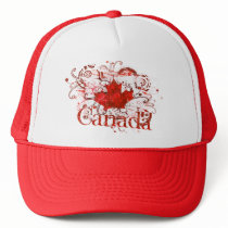 Canada Day Grungy Urban Mesh Hat