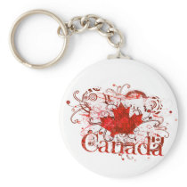 Canada Day Grungy Urban Keychain