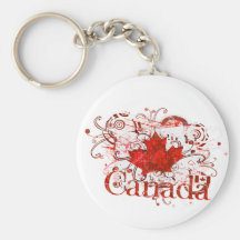 Canada Day Grungy Urban Keychain