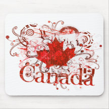 Canada Day Grungy Urban Mouse Pads
