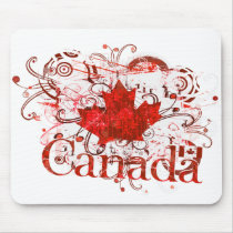 Canada Day Grungy Urban Mouse Pads