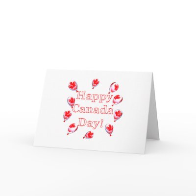 Canada Day Maple Leaf Balloons Greeting Cards by canadianpeer