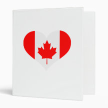 Canada flag 3 ring binder