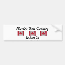 Canada flag bumper sticker