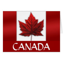 Canada Flag Card Canadian Flag Greeting Card