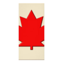 Canada Flag Customized Rack Card
