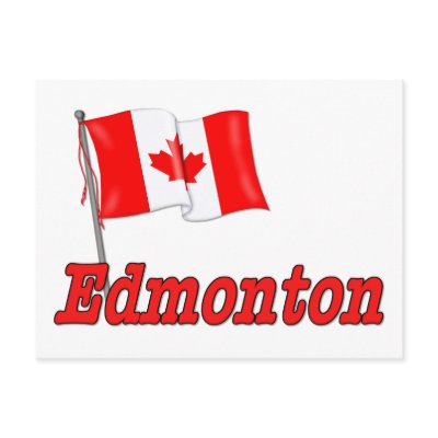 Canada Flag - Edmonton Postcards by CanadianGear