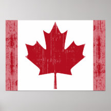 CANADA FLAG FADED POSTER