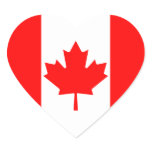 Canada Flag Heart Sticker
