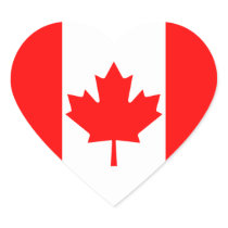 Canada Flag Heart Sticker