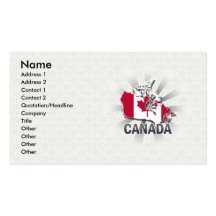 Canada Flag Map 2.0 Business Card