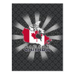 Canada Flag Map 2.0 Postcards