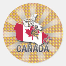 Canada Flag Map 2.0 Sticker