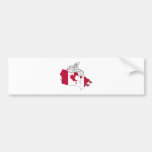 Canada Flag Map full size Bumper Sticker