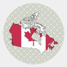 Canada Flag Map full size Sticker