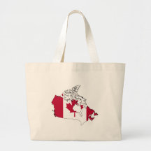 Canada Flag Map full size Tote Bag