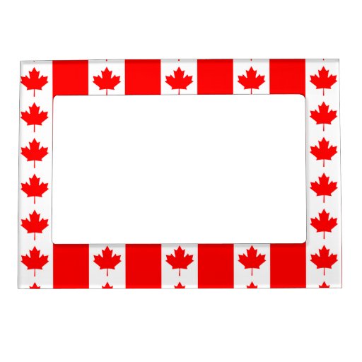 Canada Flag Maple Leaf O Canada Nation Symbol Icon Magnetic Frame | Zazzle