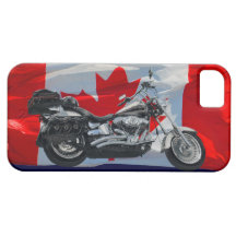 Canada Flag & Motorcycle Patriotic Phone Case iPhone 5 Cover