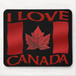 Canada Flag Mousepad I Love Canada  Mousepad
