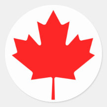 Canada Flag Round Sticker