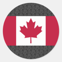 Canada Flag Round Sticker
