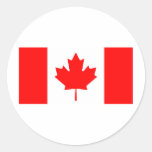 Canada Flag Round Stickers
