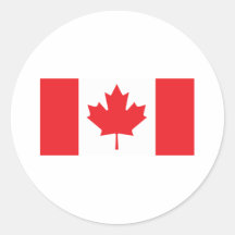 Canada Flag Round Stickers