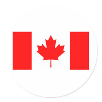 Canada Flag Round Stickers
