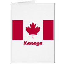 Canada Flag with name in Russian Greeting Cards