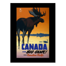 Canada For Big Game Post Card