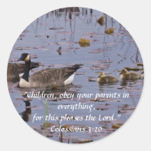 Canada Goose Family Round Sticker