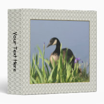 Canada Goose Irises Painting Animal Binder