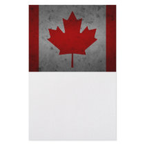 Canada Grunge Flag Canadian Maple Leaf Stationery Design