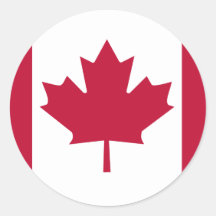Canada High quality Flag Round Stickers