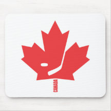 Canada Hockey Maple Leaf Mousepad