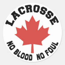 Canada Lacrosse Canadian Round Stickers