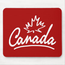 Canada Leaf Script Mouse Pad