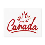 Canada Leaf Script Postcard