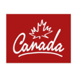 Canada Leaf Script Postcards