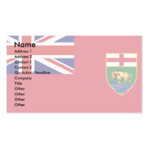 Canada Manitoba Flag Business Card