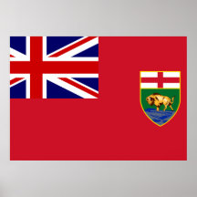 Canada Manitoba Flag Poster