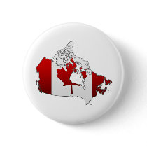 Canada: Map Pinback Buttons