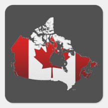 Canada: Map Square Sticker