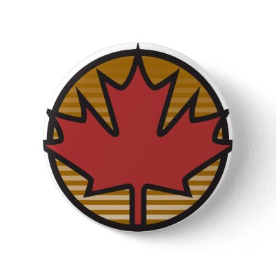 canada maple leaf pinback button by littlethings